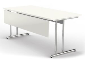 höhenverstellbarer Schreibtisch 160 x 80 cm mit Knieraumblende 