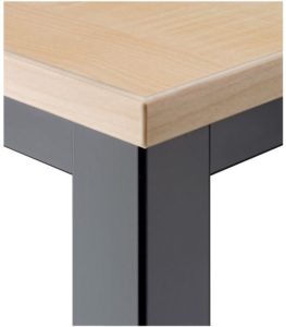 erweiterbarer Besprechungstisch mit Vierkant-Stahl-Tischbeine