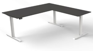 höhenverstellbarer Winkelschreibtisch