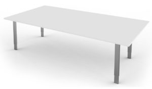  6-Personen-Besprechungstisch mit weißer Tischplatte