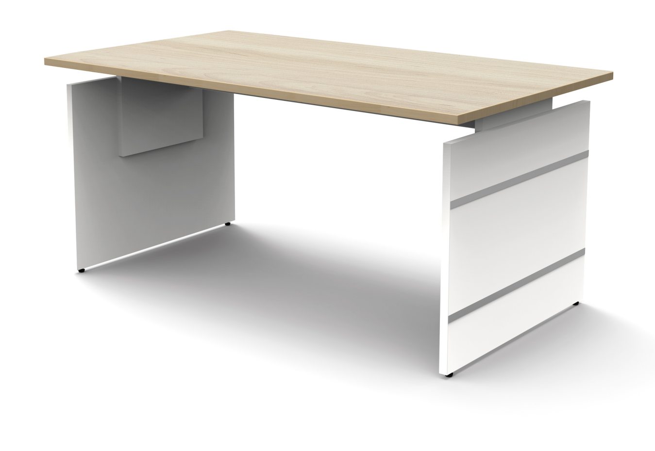 Wangengestell-Schreibtisch (160 x 80) mit höhenverstellbarer Tischplatte