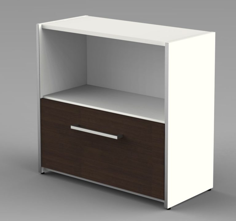 kleiner Büroschrank Schublade offenes Schrankfach | Stilnet Büromöbel