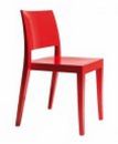 stapelbarer Stuhl aus witterungsbeständigem Polycarbonat weiß