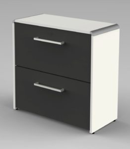 kleiner Büro-Aktenschrank mit 2 Hängeregister-Schubladen