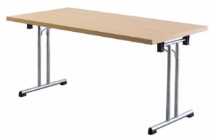 zusammenklappbarer Arbeitstisch für Seminare mit robuster Tischplatte