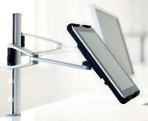 frei drehbare und höhenverstellbare Monitor-Tablet-Tischhalterung
