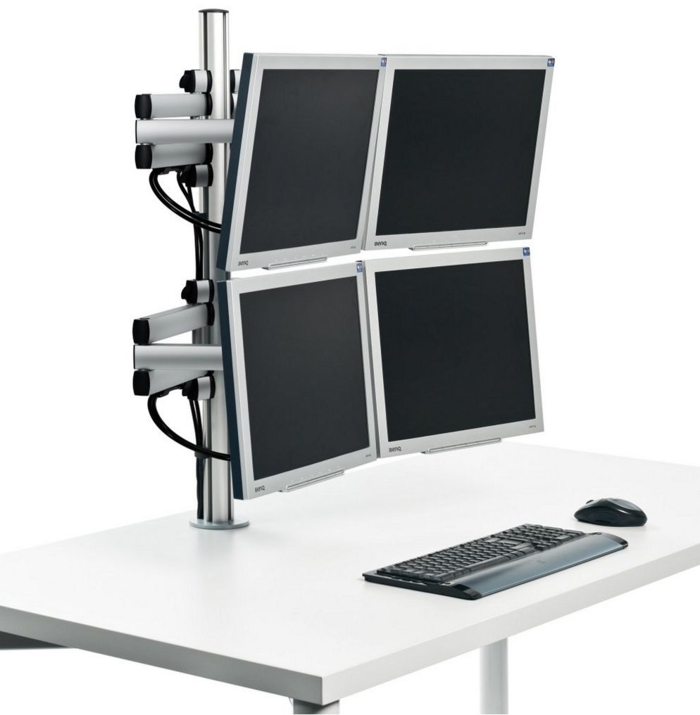 Monitor-Tischhalterung für 4 Computermonitore