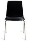 stapelbarer Stuhl mit schwarzer Sitzschale